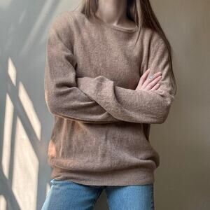 Cashmere Charter Club Luxury Camel Crew Neck Sweater Small Quality Classic